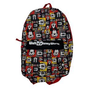 Mickey Mouse Disney World Backpack Double Strap Allover Print School Book Bag